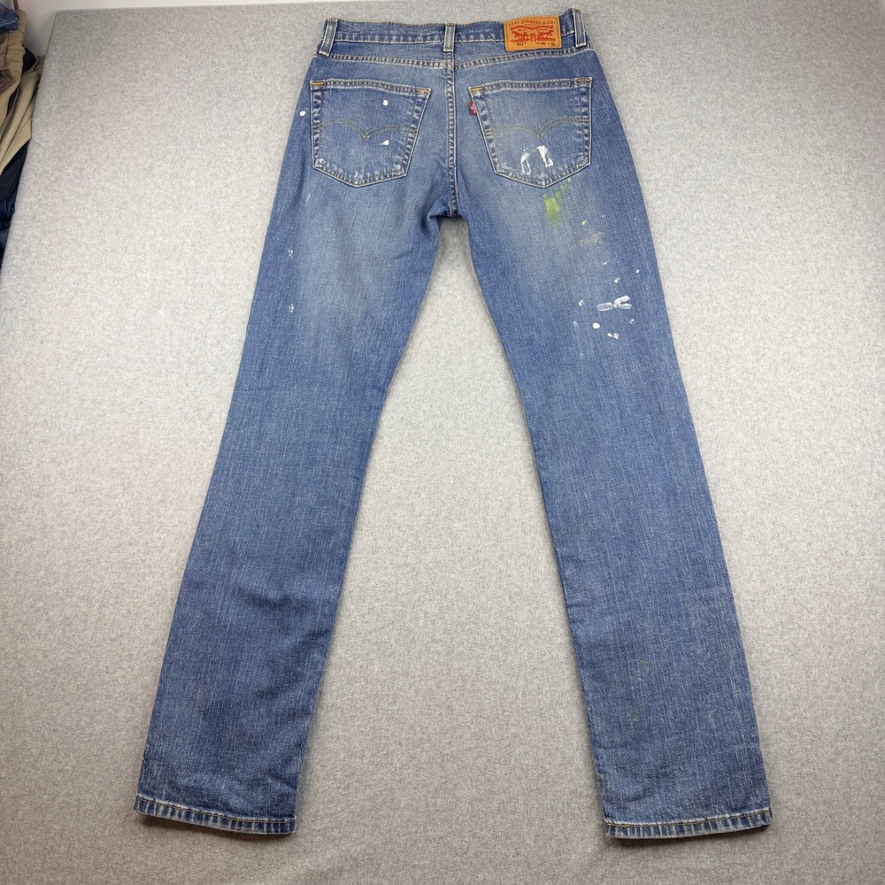 NWT Levis 511 Slim Fit Jeans Mens 30x32 Paint Splatter Distressed 04511-5534 - Picture 10 of 10